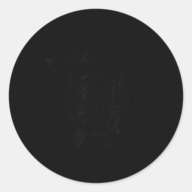 Motörhead – Flat Warpig Black On Lemon  Classic Round Sticker (Front)