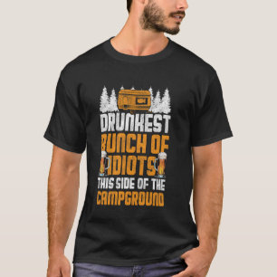 Motorhome Camping Retro Alcohol Caravan Rv Trailer T-Shirt