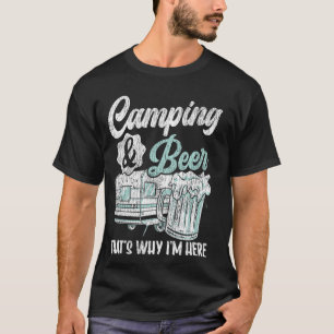 Motorhome Camping Retro Beer Caravan Rv Trailer Ca T-Shirt