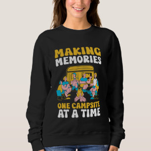 Motorhome Camping Retro Caravan Rv Trailer Making  Sweatshirt