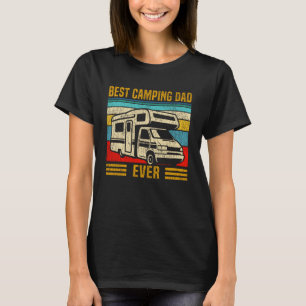 Motorhome Camping Retro Family Best Camping Dad Ev T-Shirt
