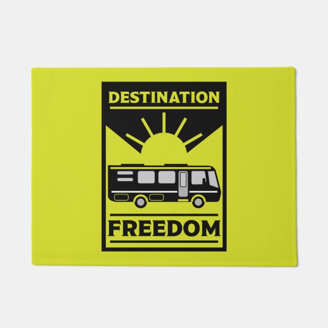 Motorhome Camping RV Freedom  Doormat (Front)