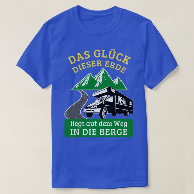 Motorhome Gifts Happiness on Earth T-Shirt (Design Front)
