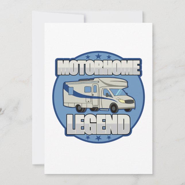 Motorhome Legend RV Retirement Gift Invitation (Front)