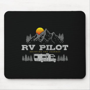 Motorhome Pilots Vintage Mountain Camping Road Tri Mouse Mat