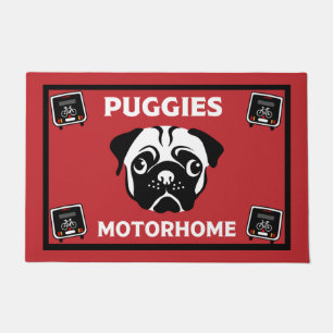 Motorhome Pug Camping Doormat