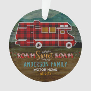 Motorhome RV Camper Travel Van Rustic Personalised Ornament