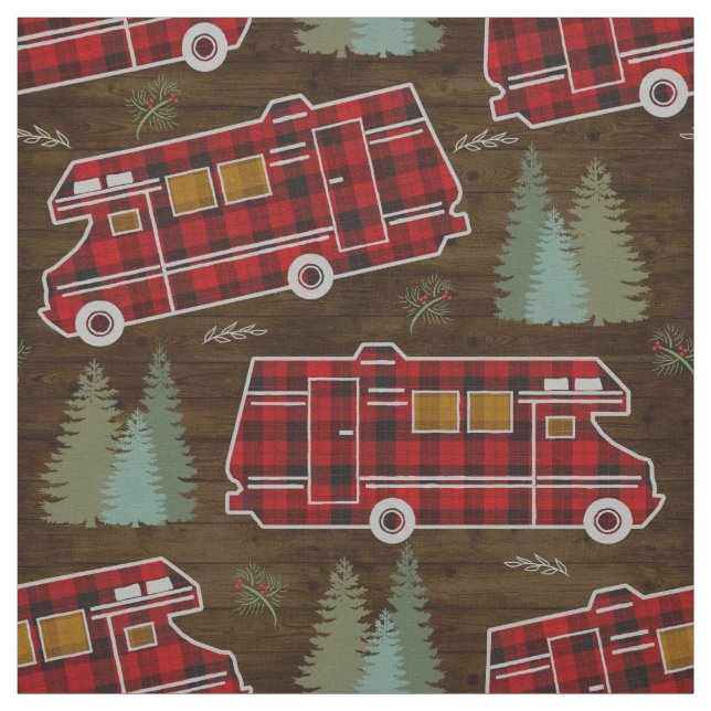 Motorhome RV Camper Travel Van Rustic Pine Pattern Fabric (Swatch)
