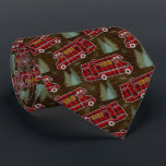 Motorhome RV Camper Travel Van Rustic Pine Pattern Tie<br><div class="desc">This original camper pattern is perfect for your home-away-from-home on wheels. The rustic pattern includes red plaid motor homes | RVs on a dark brown wood grain, embellished with pine trees, pine boughs and laurel sprigs. Enjoy our matching, personalised products in the collection here: https://www.zazzle.com/collections/rv_motorhome_rustic_matching_roam_sweet_roam_set-119434224713097997</div>