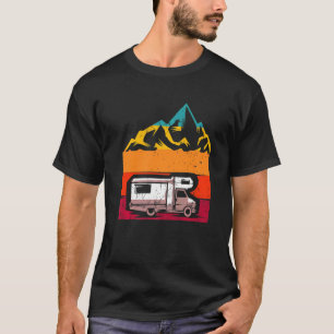 Motorhome Rv Camping Camper Retro Vintage T-Shirt