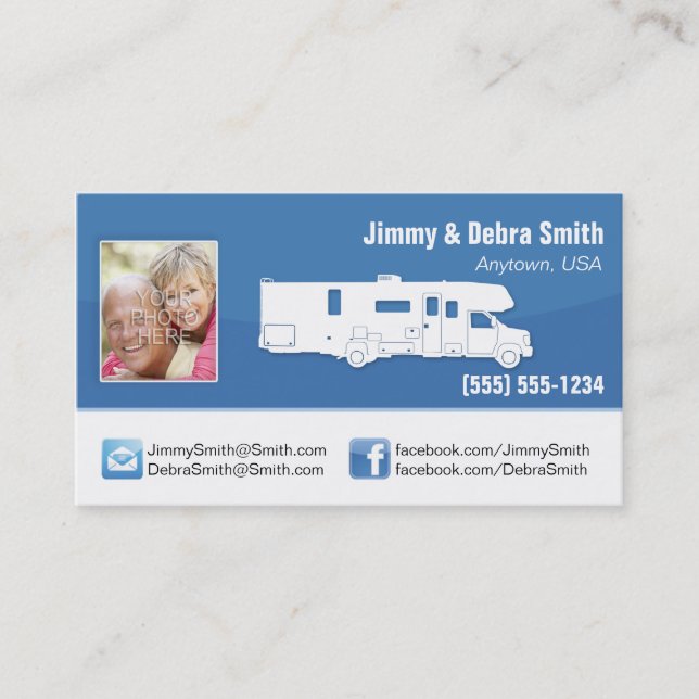 Motorhome RV Couple Cards (Front)