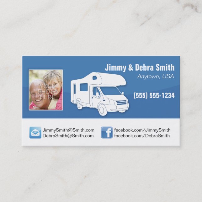 Motorhome RV Couple Cards (Front)