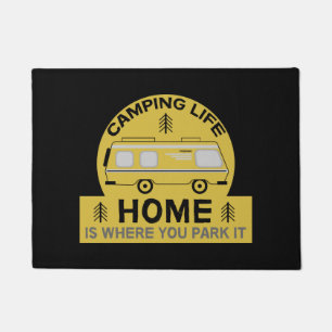 Motorhome RV Motorhome Camping Life Latte Mug Doormat