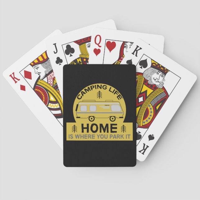 Motorhome | RV Motorhome | Camping Life Latte Mug  Playing Cards (Back)