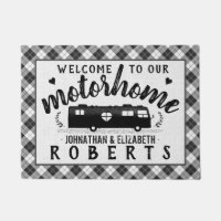 Motorhome RV Rustic Grey Plaid Farmhouse Custom