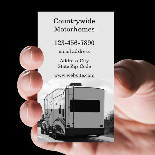 Motorhome RV Sales Business Card