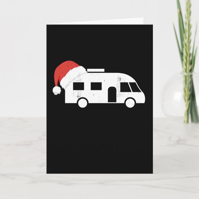 Motorhome Santa Hat | Christmas Gift Card (Front)