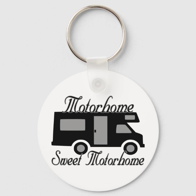 Motorhome Sweet Motorhome RV Key Ring (Front)