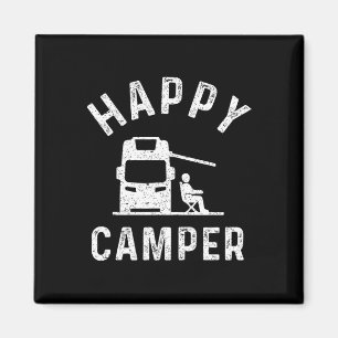 Motorhome T Shirts Happy Camper Magnet