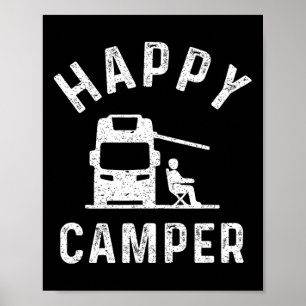 Motorhome T Shirts Happy Camper Poster