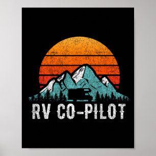 Motorhome Travel Stuff Rv Vacation Retro Rv Co-pil Poster