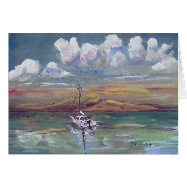 Motoring Home Acrylic Painting Seascape (Front Horizontal)