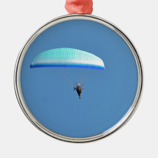Motorised Paraglider Metal Tree Decoration (Front)