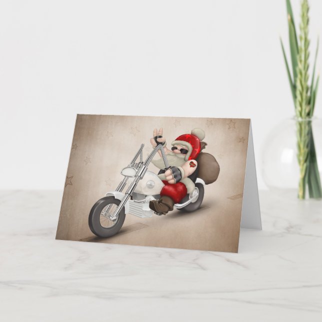 Motorised Santa Claus Holiday Card (Front)