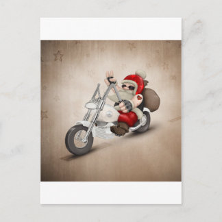 Motorised Santa Claus Holiday Postcard