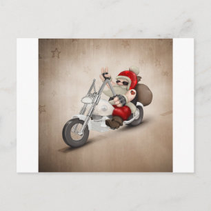 Motorised Santa Claus Holiday Postcard