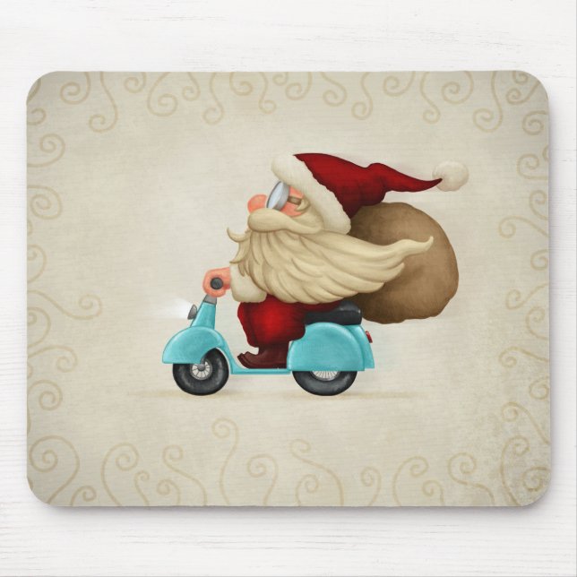 Motorised Santa Claus Mouse Mat (Front)