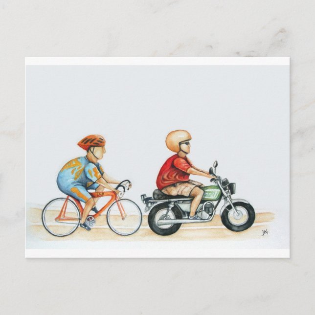 Motorpacing @ the velodrome postcard (Front)