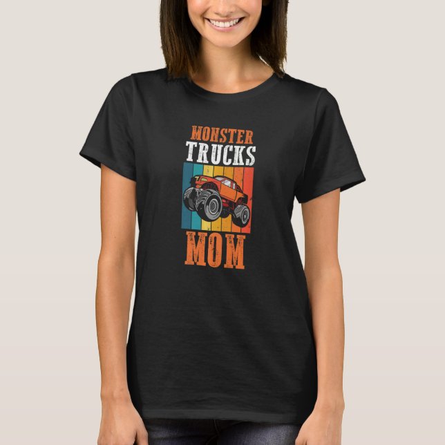 Motorsport  Mother's Day Retro Monster Truck Mum T-Shirt (Front)