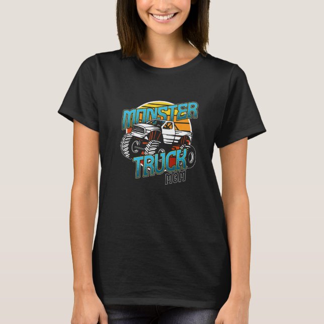Motorsport  Mother's Day Retro Monster Truck Mum T-Shirt (Front)