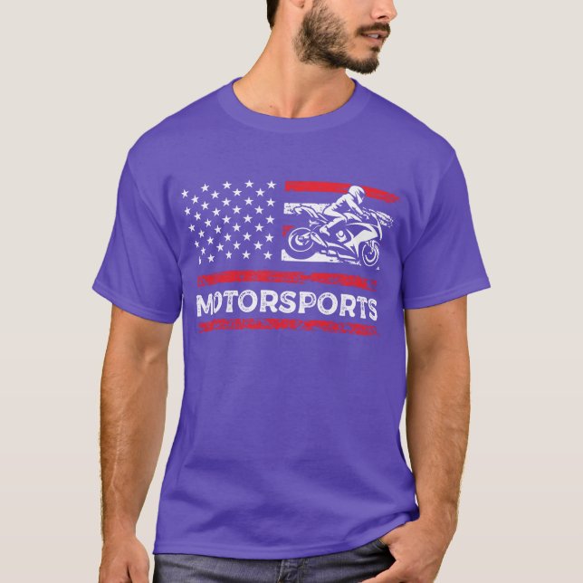 Motorsports American Flag Racing Sports boy T-Shirt (Front)