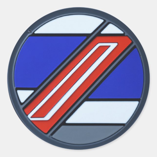 "Motorsports Event Car Access Badge" Classic Round Sticker (Front)