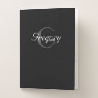 Mottled Black w/ Name & Initial Monogram #2