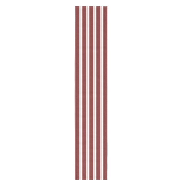 Mottled Double Striped Cranberry Medium Table Runner (Front)