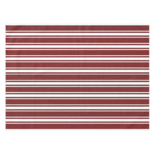 Mottled Double Striped Cranberry Tablecloth