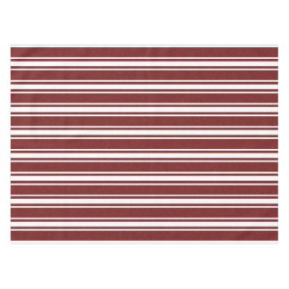 Mottled Double Striped Cranberry Tablecloth