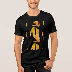 Mottled Gold Orange Southwest-inspired Abstract Tri-Blend Shirt
