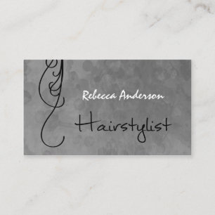 Mottled Silver Hairstylist Appointment Reminder Card