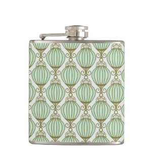 Motton Blue Pattern Hip Flask