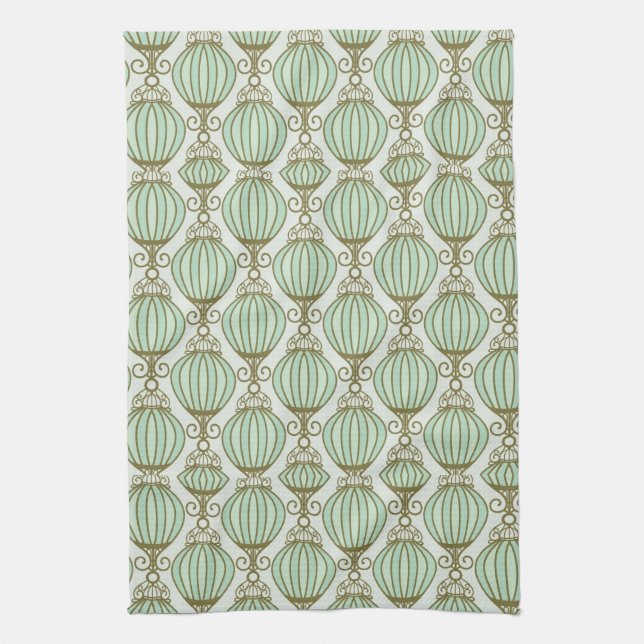 Motton Blue Pattern Tea Towel (Vertical)