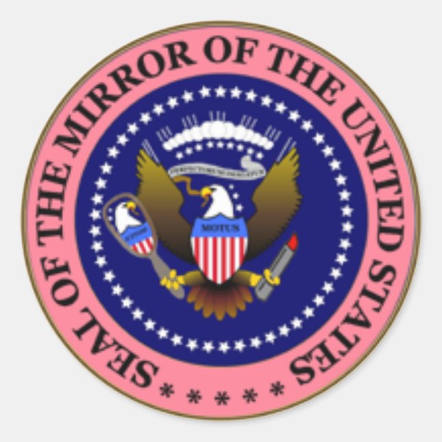 MOTUS SEAL: PINK CLASSIC ROUND STICKER (Front)