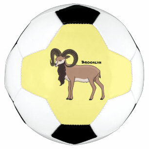 Mouflon goat illustration football