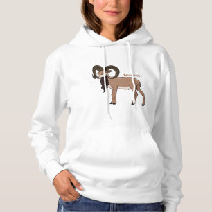 Mouflon goat illustration hoodie