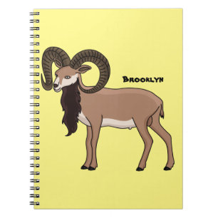 Mouflon goat illustration notebook