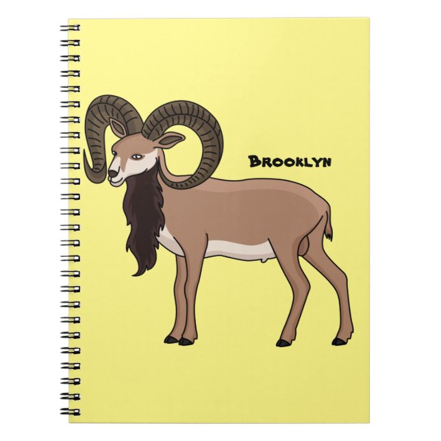 Mouflon goat illustration notebook (Front)