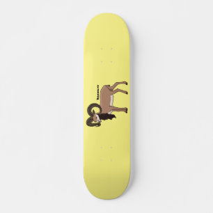 Mouflon goat illustration skateboard
